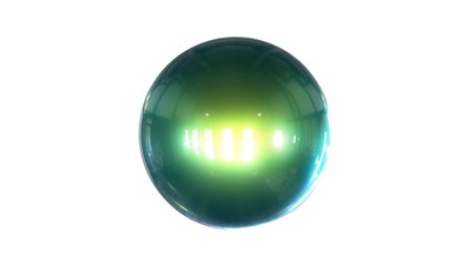 3d rendering of a shpere with structure isolated on a white background