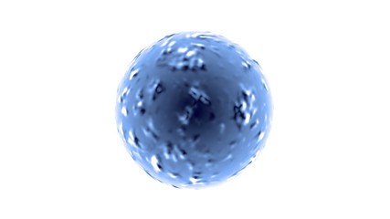 3d rendering of a shpere with structure isolated on a white background
