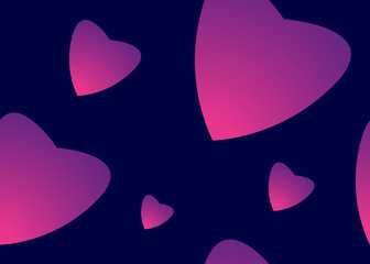 Pink Heart Love Seamless Pattern Wallpaper Vector