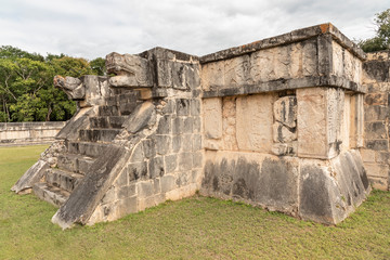 Mayan platform for sacrifices in Chichen Itza, Mexico. Heart offering were made here to the Eagle and Jaguar deities