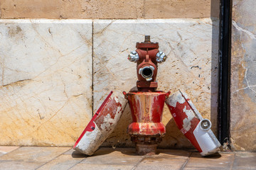 Hydrant sieht aus wie Roboter, Palma (Mallorca)