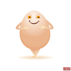 Cartoon character happy Easter egg.