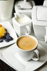 Coffee in white ceramic