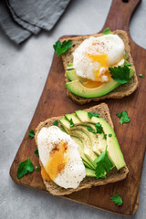 Poached Eggs and Avocado Sandwiches
