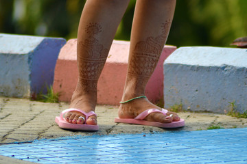 feet of just married indian women