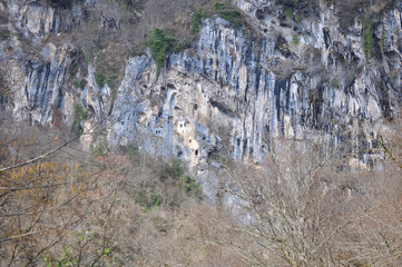 Cave monastery in the upper reaches of the river Mchishta. Abkhazia