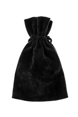 velvet black pouch isolated on white