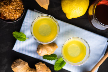 Detox drink with ginger