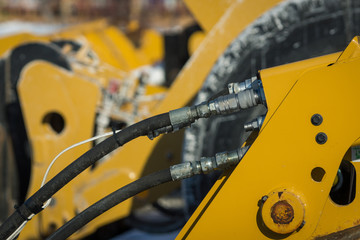 Hydraulic system on snow removal equipment