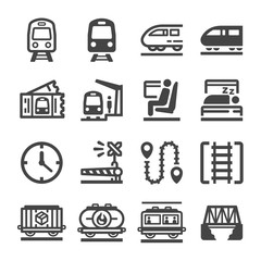train icon set,vector and illustration
