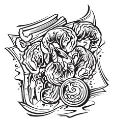 Buffalo shrimp appetizer