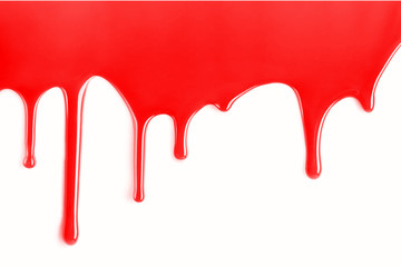 Blood texture on white template background
