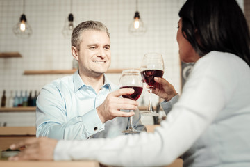 Loving couple resting after work