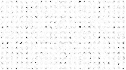 Abstract dots background. Monochrome grunge dirt texture. Halftone Pop Art comic pattern. Polka dot. Geometric vector pattern. Template for presentation flyer, business cards, stickers, report, fabric