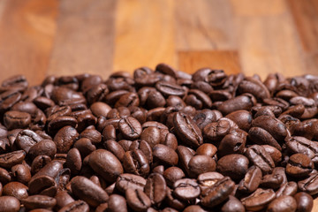 Roasted Coffee beans on a table