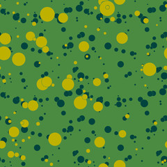 Seamless abstract background with dots, circles. Messy infinity dotted geometric pattern. Vector illustration.    