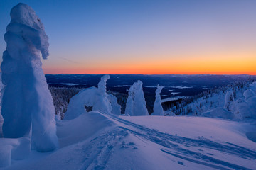 Snow Ghost Winter Mountain Sunset