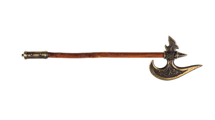 battle ax, poleaxe on white background