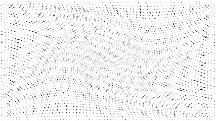 Abstract dots background. Monochrome grunge dirt texture. Halftone Pop Art comic pattern. Geometric small dots, twisted vector pattern. Template for presentation flyer, business cards, report fabric