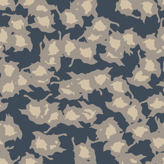 Urban camouflage of various shades of beige and blue colors