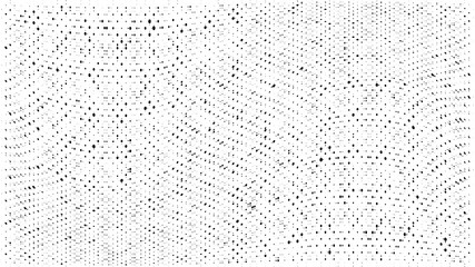 Abstract dots background. Monochrome grunge dirt texture. Halftone Pop Art comic pattern. Small Polka dot. Geometric wave vector pattern. Template for presentation flyer, business cards, report fabric
