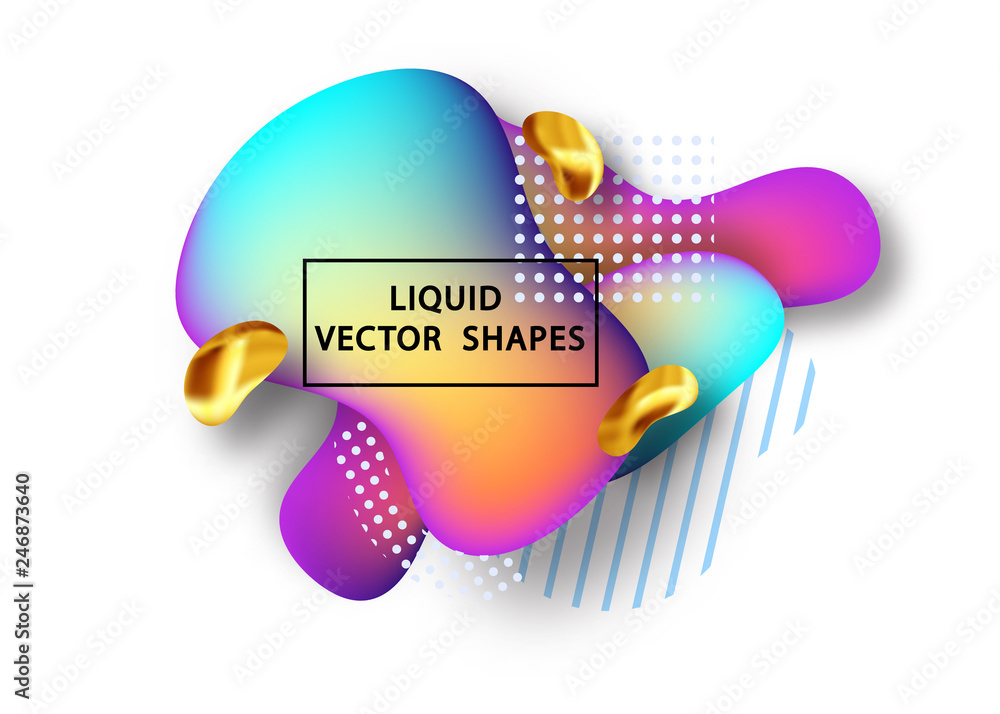 Poster fluid shape layout isolated template set. template for the design of a logo, flyer or presentation. 