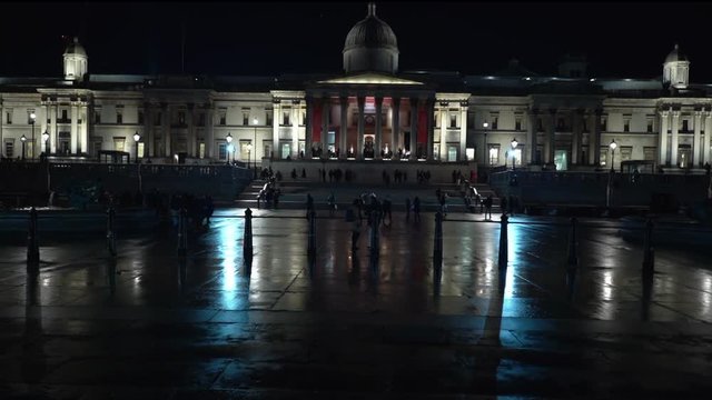 Winter time National gallery at night