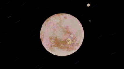 Naklejka premium Fantastyczna lodowa egzoplaneta 3d (elementy tego zdjęcia dostarczone przez NASA)