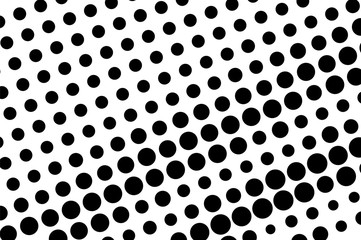Black on white regular halftone texture. Oversized dotted ornament. Contrast dotwork pattern