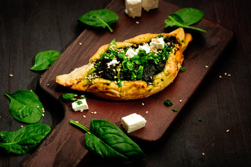 spinat tasche mit feta