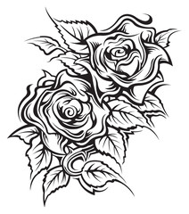 Rose tattoo design