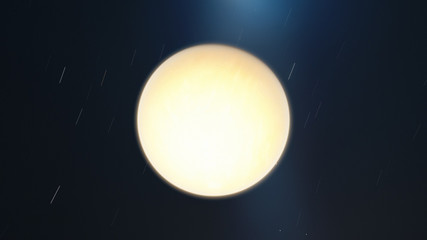 Exoplanet fire planet 3D illustration (Elements of this image furnished by NASA)