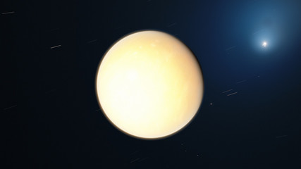 Exoplanet fire planet 3D illustration (Elements of this image furnished by NASA)