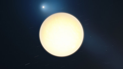 Exoplanet fire planet 3D illustration (Elements of this image furnished by NASA)