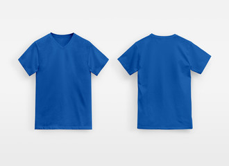 Juice Basic V-Neck T-Shirt Man unbranded royal blue