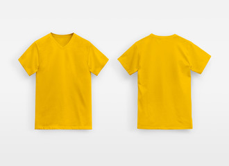 Juice Basic V-Neck T-Shirt Man unbranded yellow
