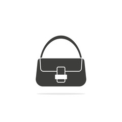 Obraz premium Monochrome vector illustration of a ladies handbag, isolated on a white background.