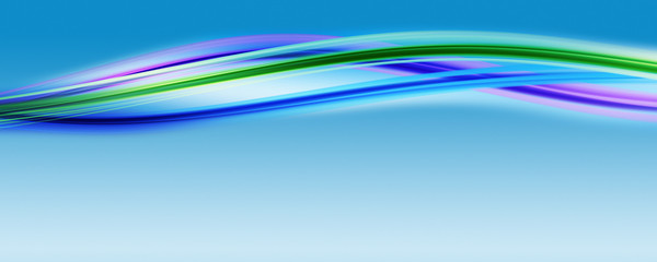 Abstract elegant wave panorama design with space for your text