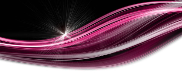 Abstract elegant romantic wave panorama design with lights