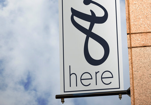 Outdoor Banner Advertising Signage Mockup