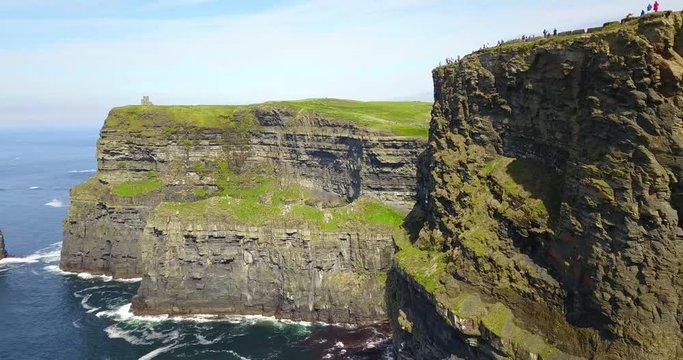 Amazing Drone Footage flying beside The Cliffs of Moher in Ireland 4k