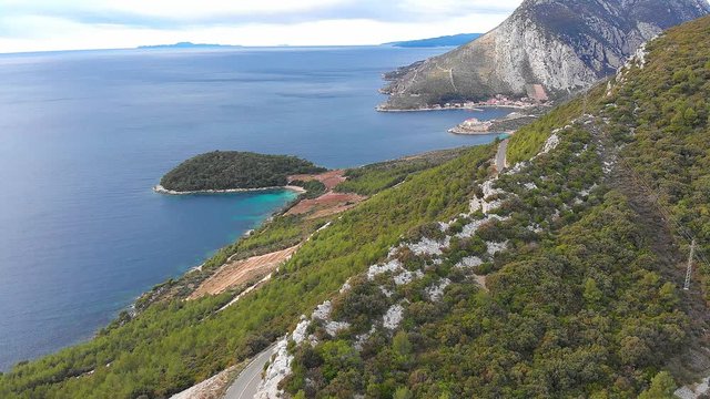 Revealing footage of the southern side of Peljesac. Trstenik and Zaglavak