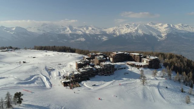 Thyon winter round trip - Aerial 4K