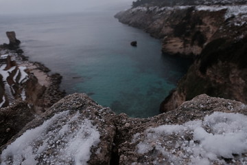Santa Cesarea innevata