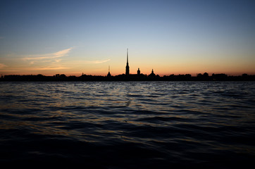 sunset in Saint Petersburg