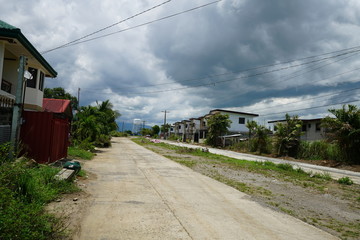 Fototapeta na wymiar Typical suburban neighborhood view in the Philippines