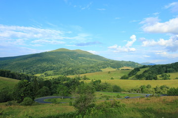 Fototapeta premium View on Polonina Carynska in Bieszczady Mountains, Poland