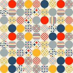 Abstract geometric seamless pattern. circles