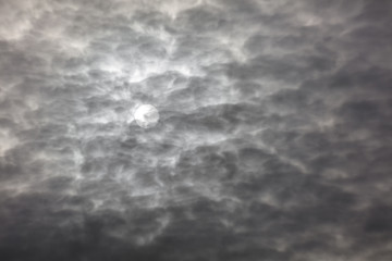 sun behind clouds