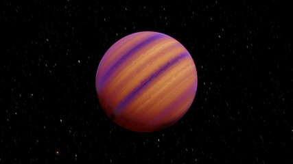 Exoplanet gas giant hot Jupiter or brown dwarf 3D illustration (Elements of this image furnished by NASA)